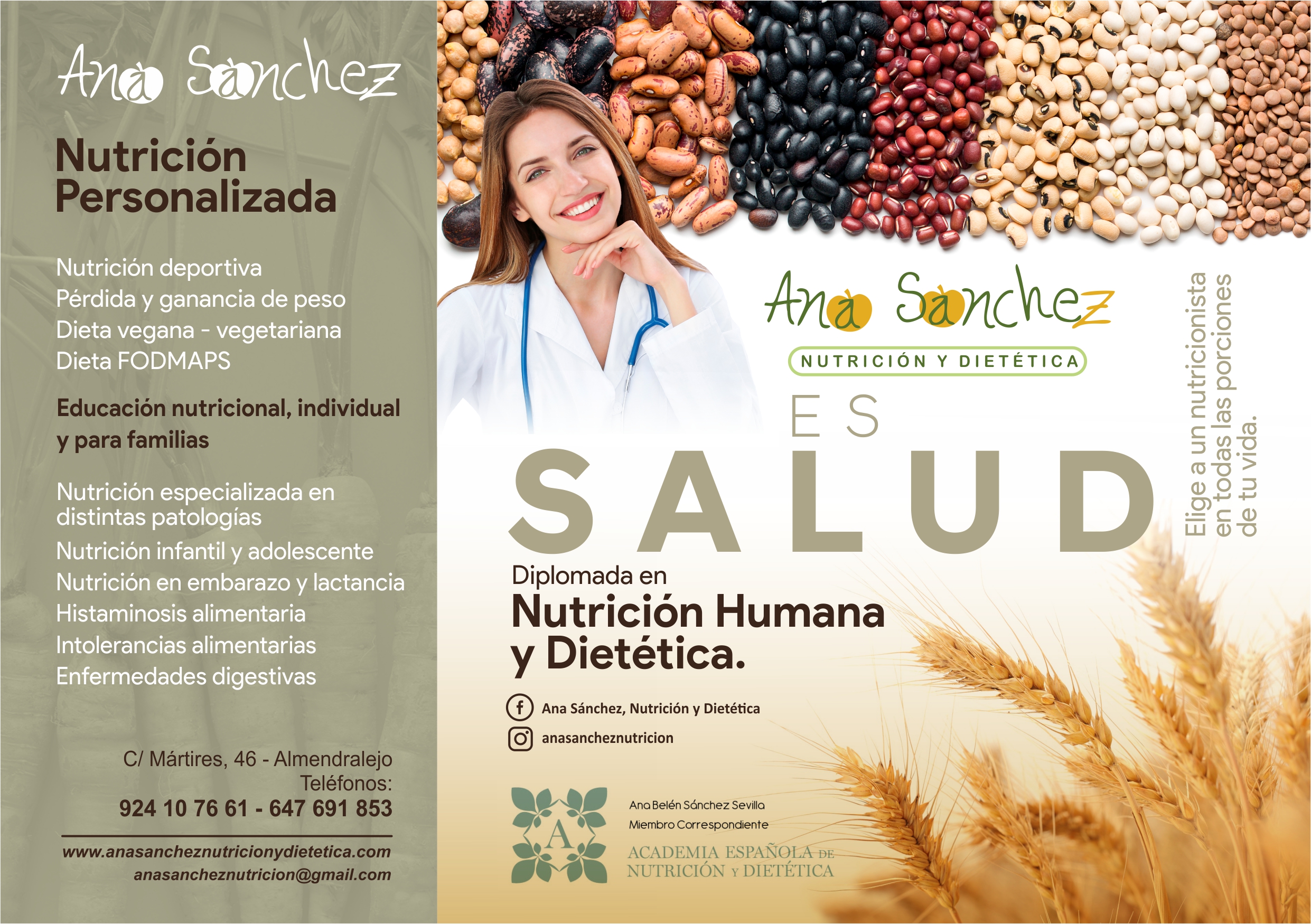 Dieta personalizada en Almendralejo Ana Sánchez 