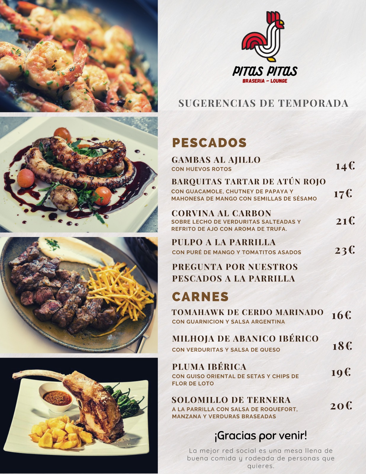 Raciones Braseria en Plasencia Restaurante Pitas Pitas 