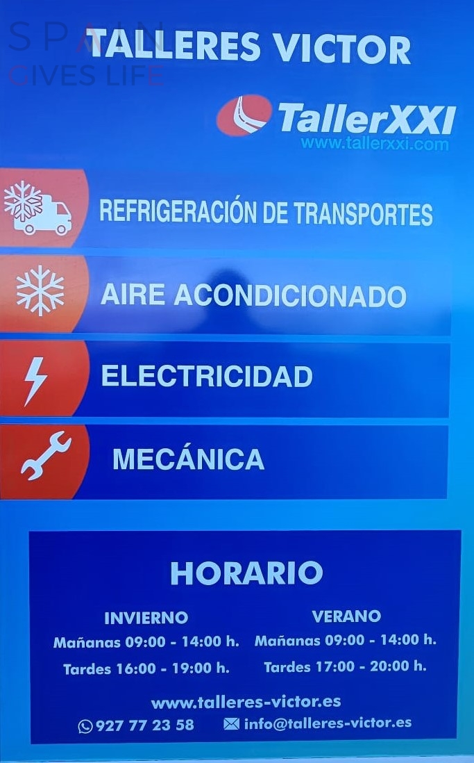 Taller de climatización refrigeración de vehiculos industriales autobuses camiones en Cáceres Victor Box Climax Mecánica General 